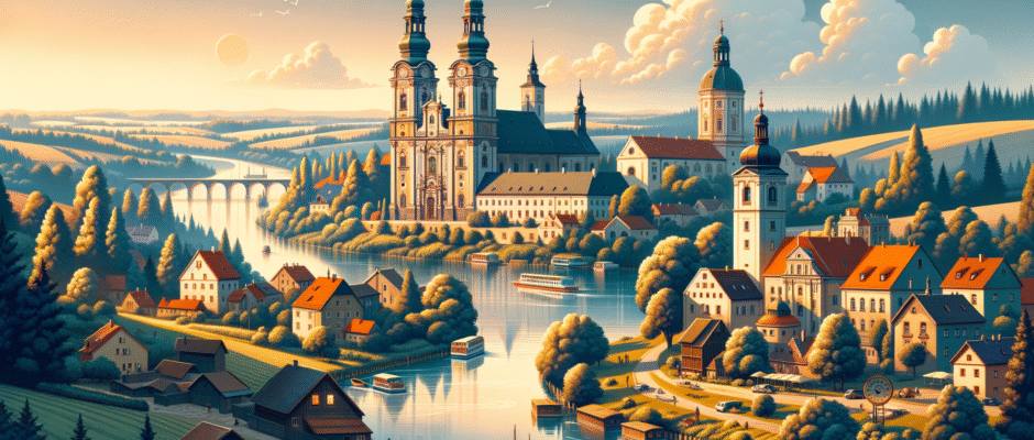 Panorama gór Świętokrzyskich z widokiem na zamek w Chęcinach, symbol turystyki w województwie świętokrzyskim i jego kulturalnych skarbów.