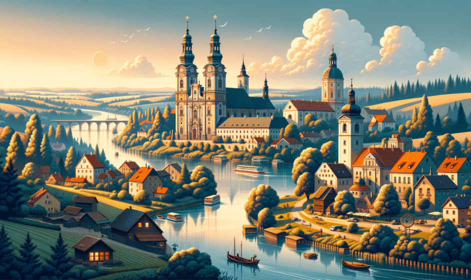 Panorama gór Świętokrzyskich z widokiem na zamek w Chęcinach, symbol turystyki w województwie świętokrzyskim i jego kulturalnych skarbów.